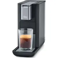 Tchibo Qbo ESSENTIAL Premium Kapselmaschine für Espresso, Caffè und Caffè Grande, kompaktes, innovatives Design, Dark Stone