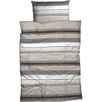 TRAUMSCHLAF Mako Satin Bettwäsche Camelo taupe grau 135x200 cm + 80x80 cm