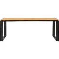 Ebuy24 Martinus Gartentisch 100x210cm schwarz,Teak Nachbildung.