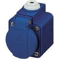 MENNEKES Schuko-Aufbausteckdose blau 16A 2p+E 230V IP44