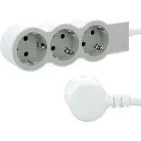 Legrand 694567, 5 m, Drinnen, Abgewinkelt, Grau, Weiß, 3 AC-Ausgänge, 820 g