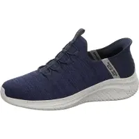 SKECHERS Herren Slipper Sportlich Gummisohle blau