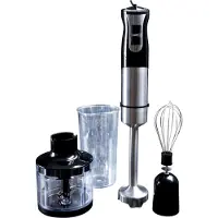 Diverse 18210001 - Stabmixer Set - Zerkleinerer Schneebesen Messbecher - 1000W - Silber