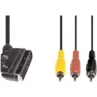 E+p VC 119 1.5m SCART (21-pin) 3 x RCA Schwarz Videokabel-Adapter