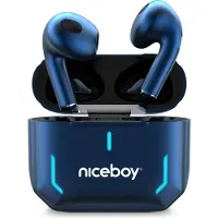 Niceboy HIVE SpacePods, Kabellos, Anrufe/Musik/Sport/Alltag, 20 - 20000 Hz, 46,5 g, Kopfhörer, Blau