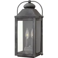 Elstead Lighting Elstead Anchorage Außen-Außenwandleuchte E14 2-fach Gealtertes Zink IP44