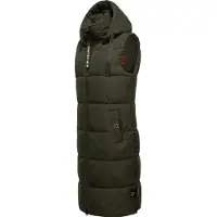 NAVAHOO Steppweste "Schnuffelchen" 1 Stk. warme Damen Outdoor-Weste lang mit Kapuze