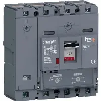 Hager HNS041DC Leistungsschalter h3+ P160 TM ADJ 4P4D N0-100% 40A 40kA CTC