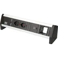 Bachmann Tischsteckdosenleiste DESK 1, 2x T13, 1x USB C, 1x Custom