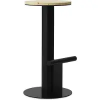 Normann Copenhagen Barhocker mit Stangenform, 75 cm, Kiefer/schwarz