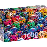 Enjoy Bunte Totenköpfe Puzzle 1000 Teile
