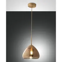 FABAS LUCE Pendelleuchte Glow E27 Ø350mm Messing