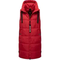 NAVAHOO Steppweste "Schnuffelchen" 1 Stk. warme Damen Outdoor-Weste lang mit Kapuze