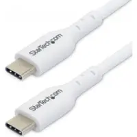 StarTech.com .com 3m USB-C-Ladekabel, Laden und Synchronisieren, 60W (3A) Power Delivery, USB 2.0 Laptop-Ladekabel, TPE-Mantel, Weiß - USB C Ladekabel, 3 m, USB C, USB C, USB 2.0, 0,48 Gbit/s, Weiß