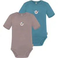 Normani 2er Set Baby Merino Body Kurzarm „Tauranga" - 9293
