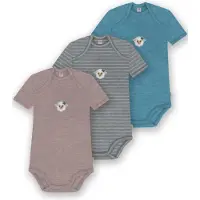 Normani 3er Set Baby Merino Body Kurzarm „Tauranga" - 9299