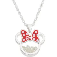Disney MINNIE - Collier Anniversaire en Laiton Plaqué Argent - Juin
