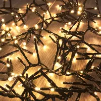 Mojawo 1200er Cluster-Lichterkette LEDs Innen und Außen warmweiß