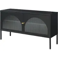 En.casa Fernsehschrank 'Karlskrona' 115x35x64 cm Schwarz, matt