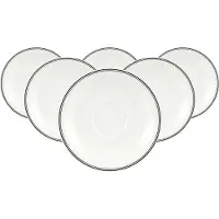 Villeroy & Boch Untertasse "Café au lait Untertassen Charme & Breakfast Design Naif ø 19,5 cm 6er Set weiß-bunt"