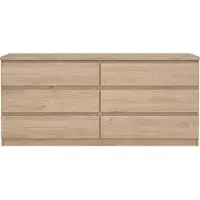 Ebuy24 Naia Kommode 6 Schubladen Eichen-Nachbildung.