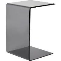 Beliani Beistelltisch Schwarz Transparent 40 x 61 cm Sicherheitsglas Leicht Transportierbar Multifunktional Rechteckig Minimalistisch Skandinavisch Stil