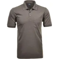 Ragman Herren Poloshirt - Oberteil, Softknit-Polo, Baumwollmischung, Brusttasche, Knopfleiste, kurz, einfarbig