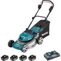 Makita DLM463PG4, Schieberasenmäher, 800 m², 46 cm, 2 cm, 7,5 cm, 330 RPM