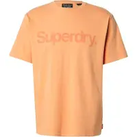 Superdry für Herren. M1012121A Kernstadt-Logo-T-Shirt orange (L), Lässig, Baumwolle, Kurzarm