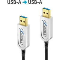 FiberX Serie - USB 3.1 Glasfaser Kabel - USB-A USB-A - 10m