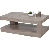 Mendler Couchtisch MCW-A32, Wohnzimmertisch, 3D-Struktur, 40x110x60cm dunkle Eicheoptik