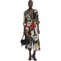 Desigual Hemdkleid Collage 25SWVW45 Bunt Regular Fit