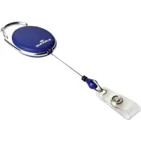 Durable Ausweishalter Jojo Style, mit Druckknopf-Schlaufe, ohne Kartenhalter, 10 Stück, blau