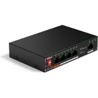 Dahua Technology PoE SF1005P, Unmanaged, L2, Fast Ethernet (10/100), Vollduplex, Power over Ethernet (PoE), Wandmontage