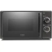 Caso M20 EASY Mikrowelle, , einfache Bedienung, 20 L Garraum, 700 Watt Leistung, Drehteller Ø 25,5cm, 2 Auftauprogramme, anthrazit, Schwarz