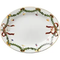 Royal Copenhagen Ø 37 cm - Porcelaen - Grøn/Hvid