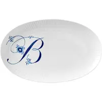 Royal Copenhagen Blue Fluted Plain Alphabet Teller oval B