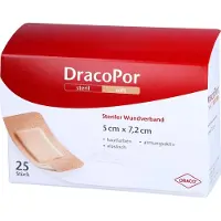 Dräco Dracopor Wundverband 5x7,2 cm steril hautfarben 25 St Verband