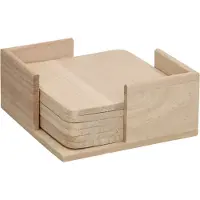 Playwood Holzhalter mit 6 Untersetzern