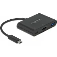 DeLOCK 64091, USB 3.2 Gen 1 (3.1 Gen 1) Type-C, 60 W, Schwarz, HDMI, USB 3.2 Gen 1 (3.1 Gen 1) Type-A, USB 3.2 Gen 1 (3.1 Gen 1) Type-C, Kunststoff, China