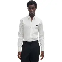HUGO Slim-Fit Hemd aus Stretch-Baumwoll-Canvas Grösse S
