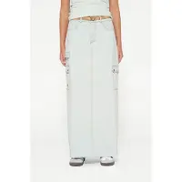 10DAYS Slub Twill Skirt Sea Foam Größe: XS | Jeansröcke Outlet | Damen