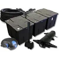 SunSun Filter Set 90000l Teich 36W Klärer,100W ECO Pumpe Schlauch Springbrunnen