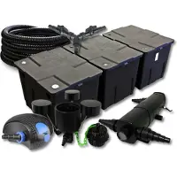 SunSun Filter Set 90000l Teich 36W Klärer,100W ECO Pumpe 25m Schlauch Skimmer