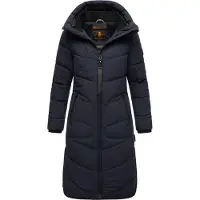 MARIKOO Winterjacke "Benikoo" mit Kapuze langer Winter Mantel gesteppt