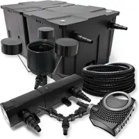 SunSun Filter Set 60000l Teich 36W Klärer NEO8000 70W Pumpe 25m Schlauch Skimmer
