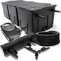 SunSun Filter Set 90000l Teich 36W Teichklärer NEO10000 80W Pumpe 25m Schlauch