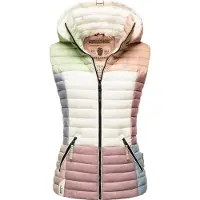 NAVAHOO Steppweste "Steppweste Shadaa Multikulti", Damen, Gr. XS, bunt (multicolour pastel), Obermaterial: 100% Nylon NY. 100% Polyester PES., Westen Steppweste