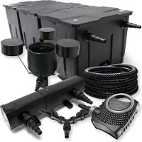 SunSun Filter Set 90000l Teich 36W Klärer NEO8000 70W Pumpe 25m Schlauch Skimmer