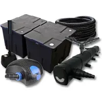 SunSun Filter Set 60000l Teich 72W Klärer,100W ECO Pumpe Schlauch Springbrunnen
